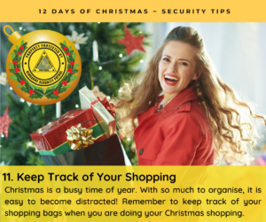 Keep Track of Your Shopping Bags - Christmas is a busy time of year. With so much to organise, it is easy to become distracted! Remember to keep track of your shopping bags when you are doing your Christmas shopping.